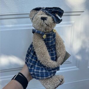 Boyds Bears Blue Plaid Teddy with Hat